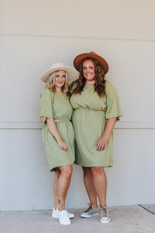 Tell Me Why Sage Green Dress