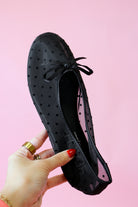 Jerzy Mesh Black Polka Dot Matisse Ballet Flat