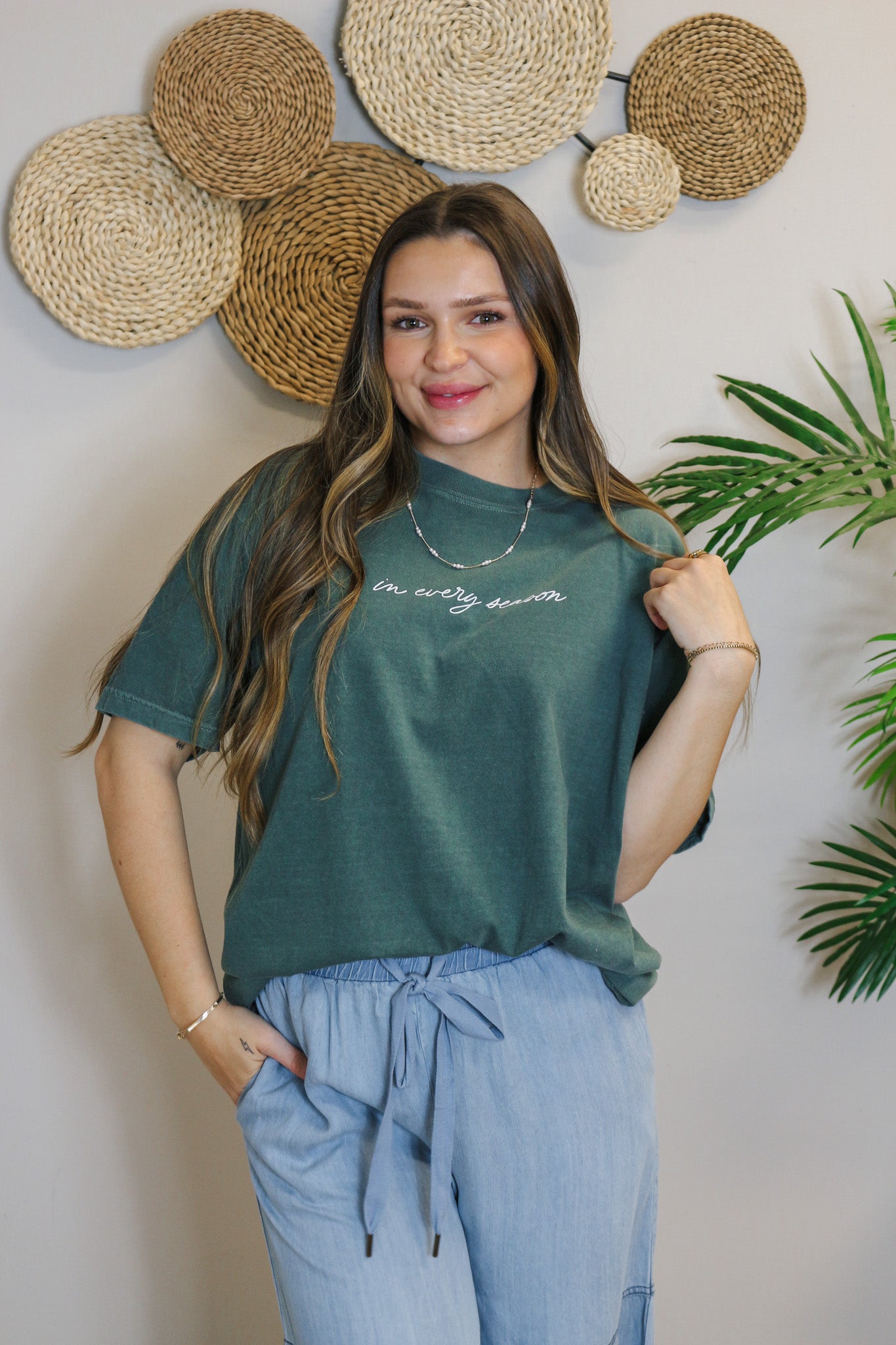 In Every Season Green Graphic Tee