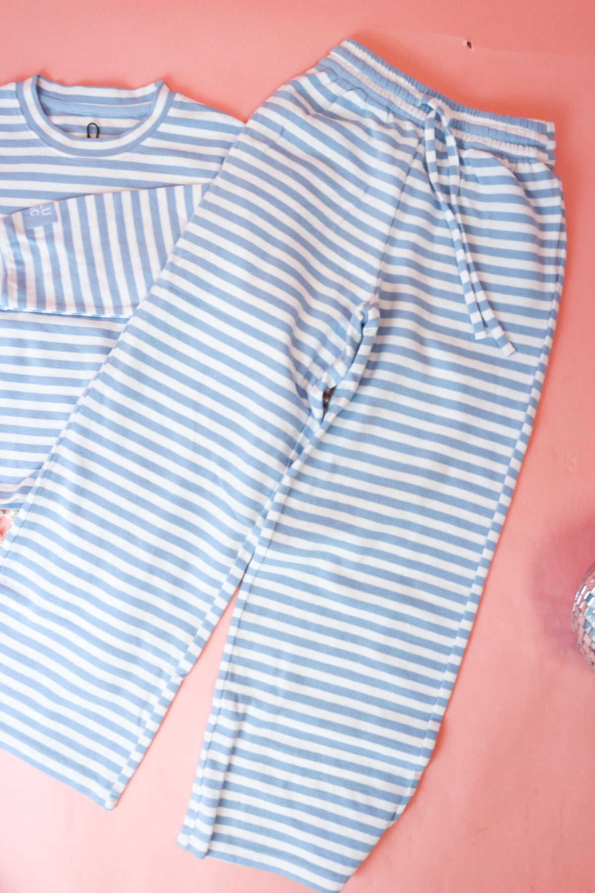 Youth Kid's Lulu Mac Light Blue Stripe Pants
