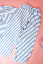 Youth Kid's Lulu Mac Light Blue Stripe Pants