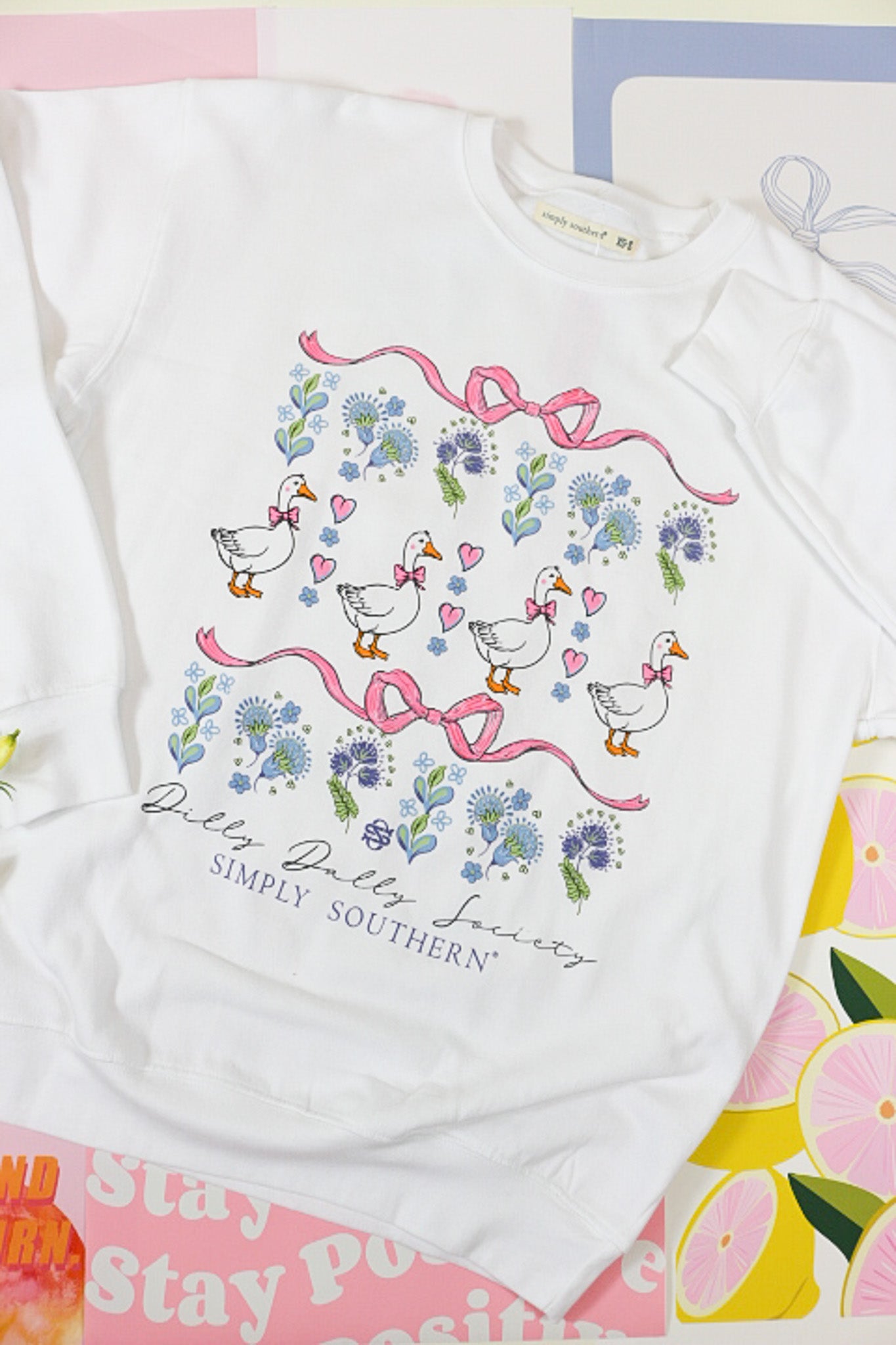 Dilly Dally White Sweatshirt