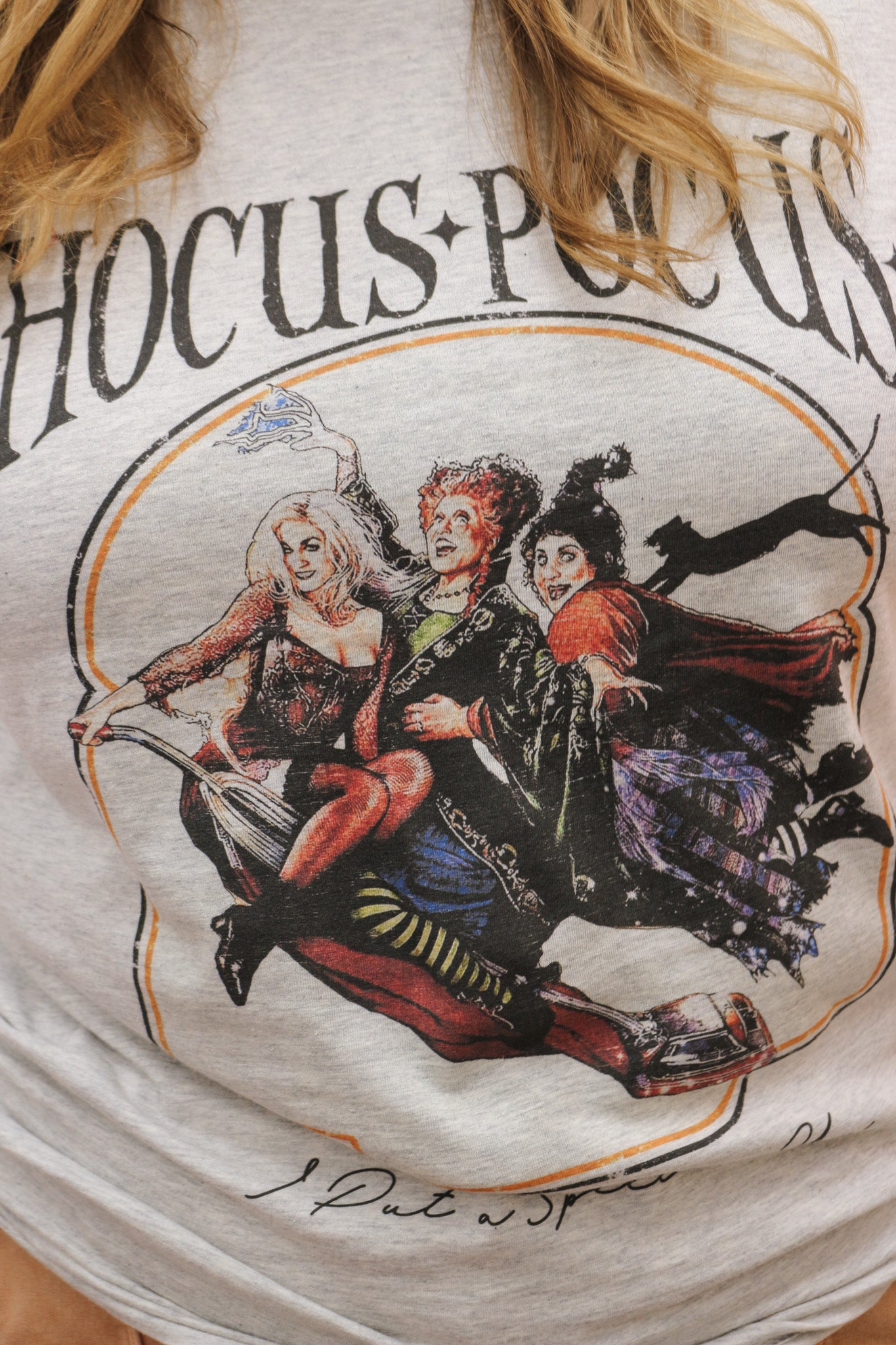 Hocus Pocus Ash Grey Halloween Graphic Tee