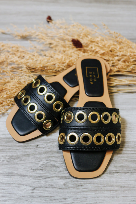 Codie Black Gold Sandals