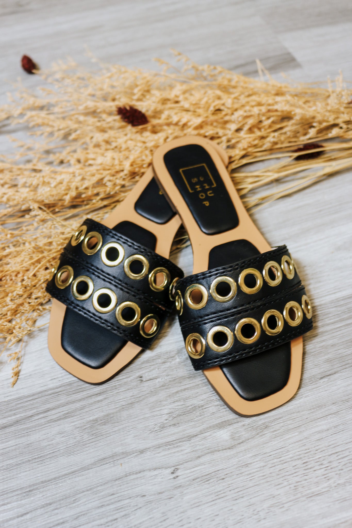 Codie Black Gold Sandals