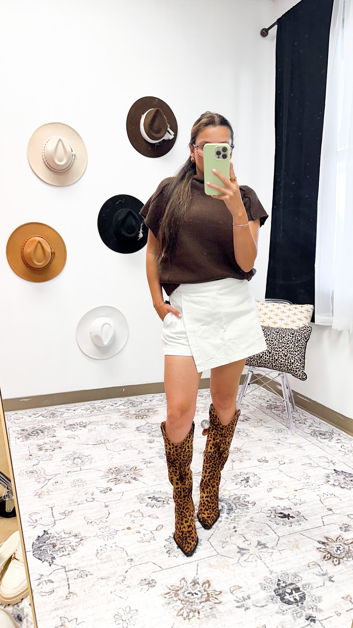 Score Of The Year Natural Denim Skort