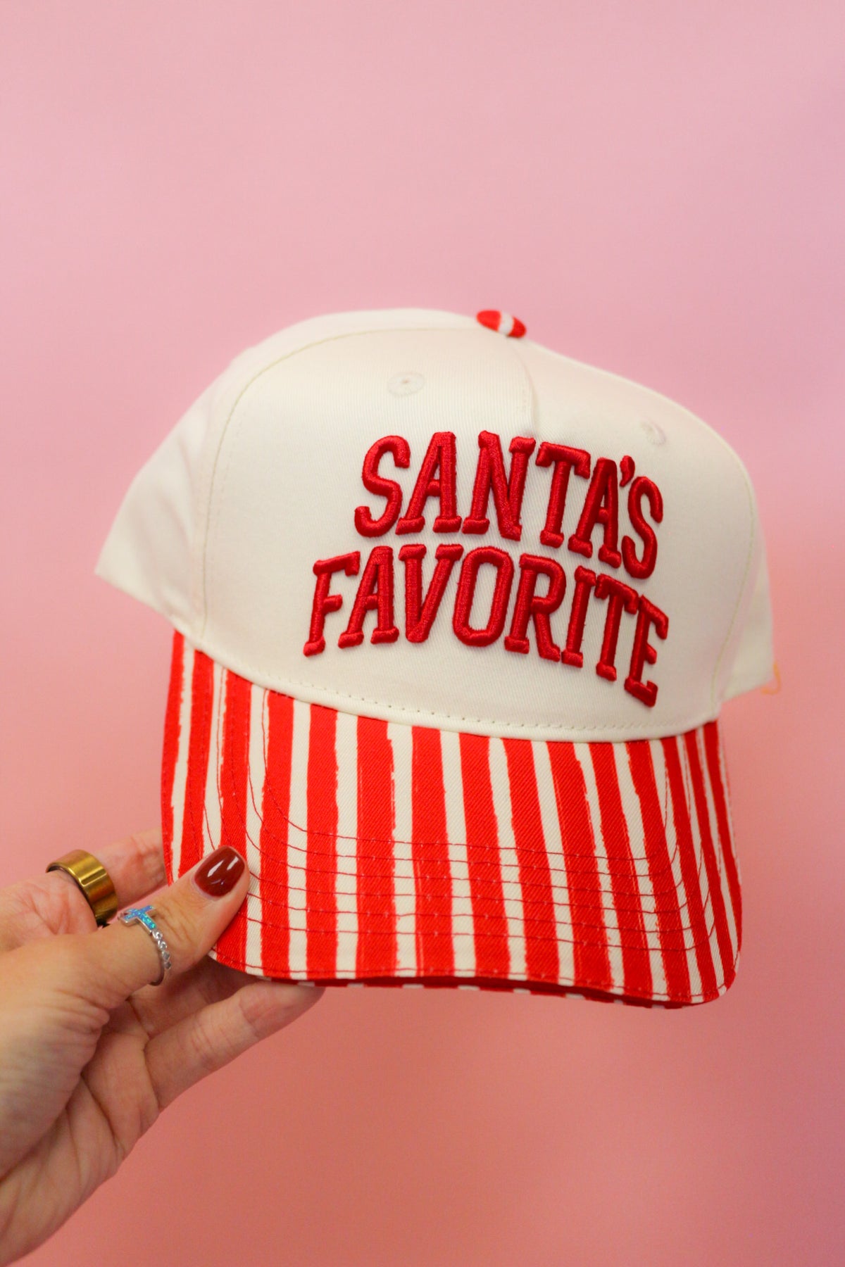 Santa's Favorite Women's Red Trucker Hat