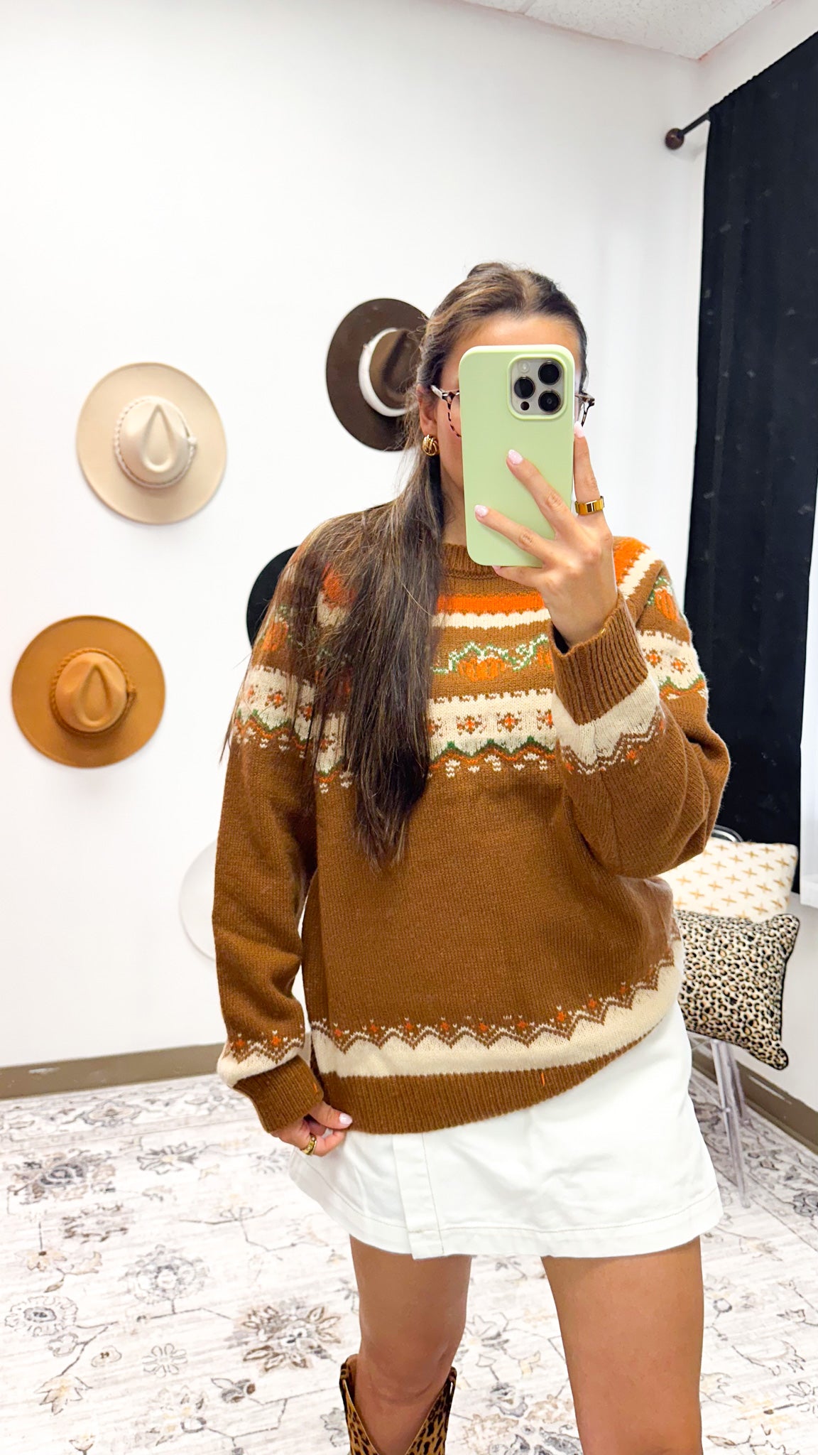 Pumpkin Patching Brown Sweater