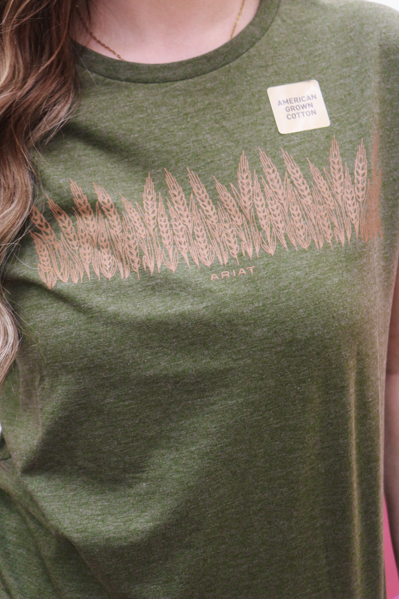 Womens Ariat Amber Waves Green Graphic Tee