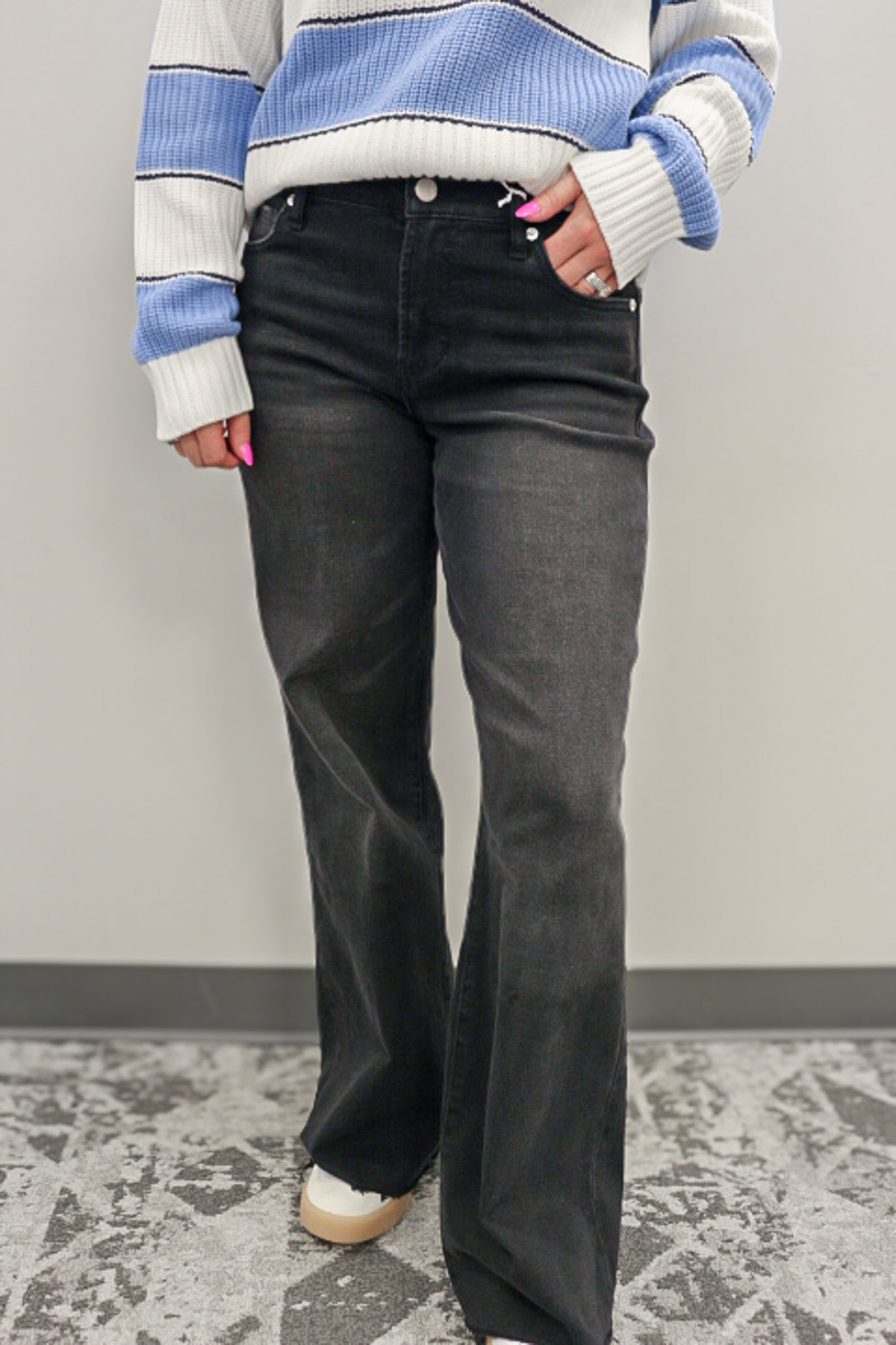 Micah Wide Leg Jet Black Denim Jeans Dear John