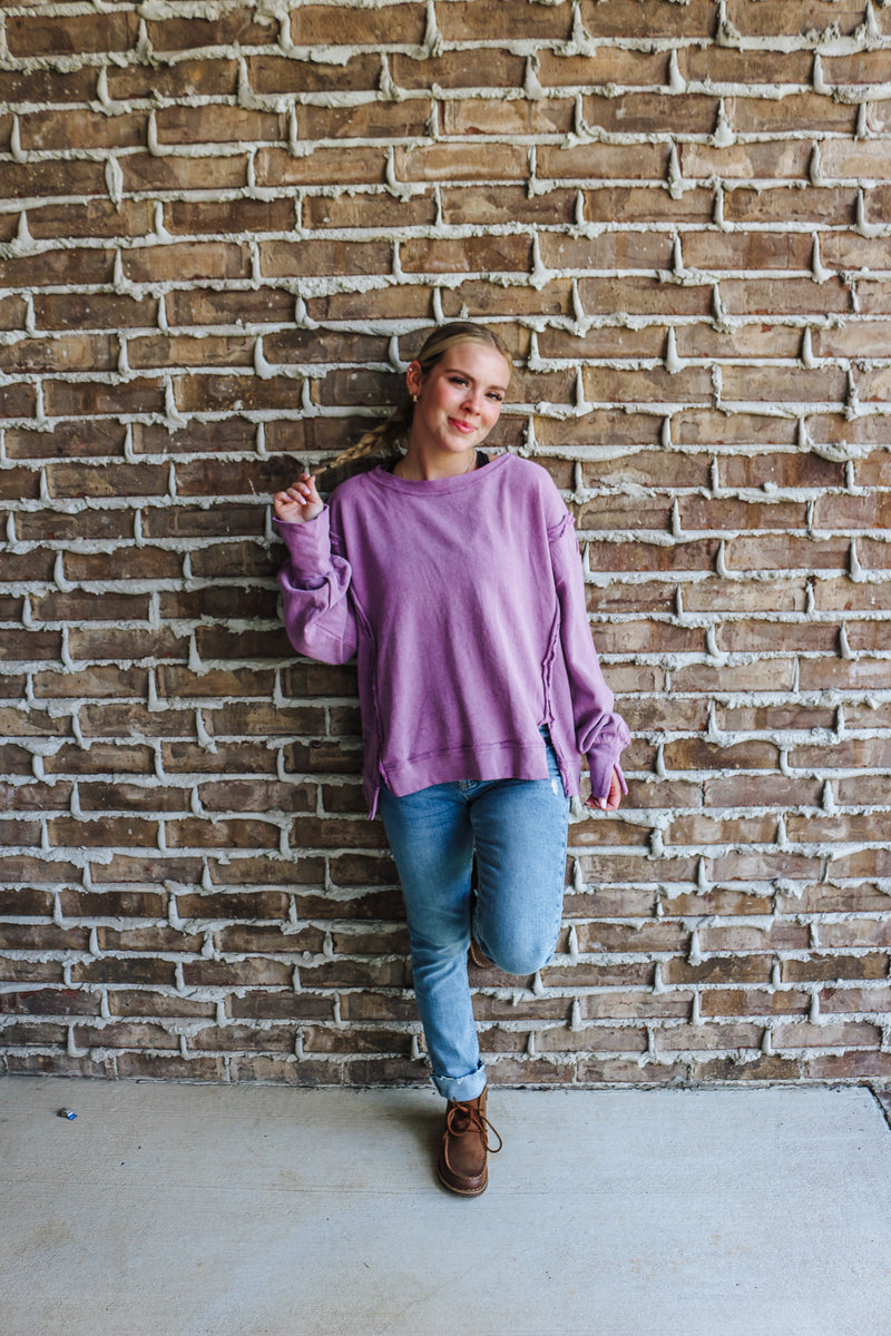 Leave It To Me Lilac Rose Top