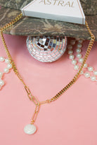 Charlie Paige Sophia Gold Pearl Necklace