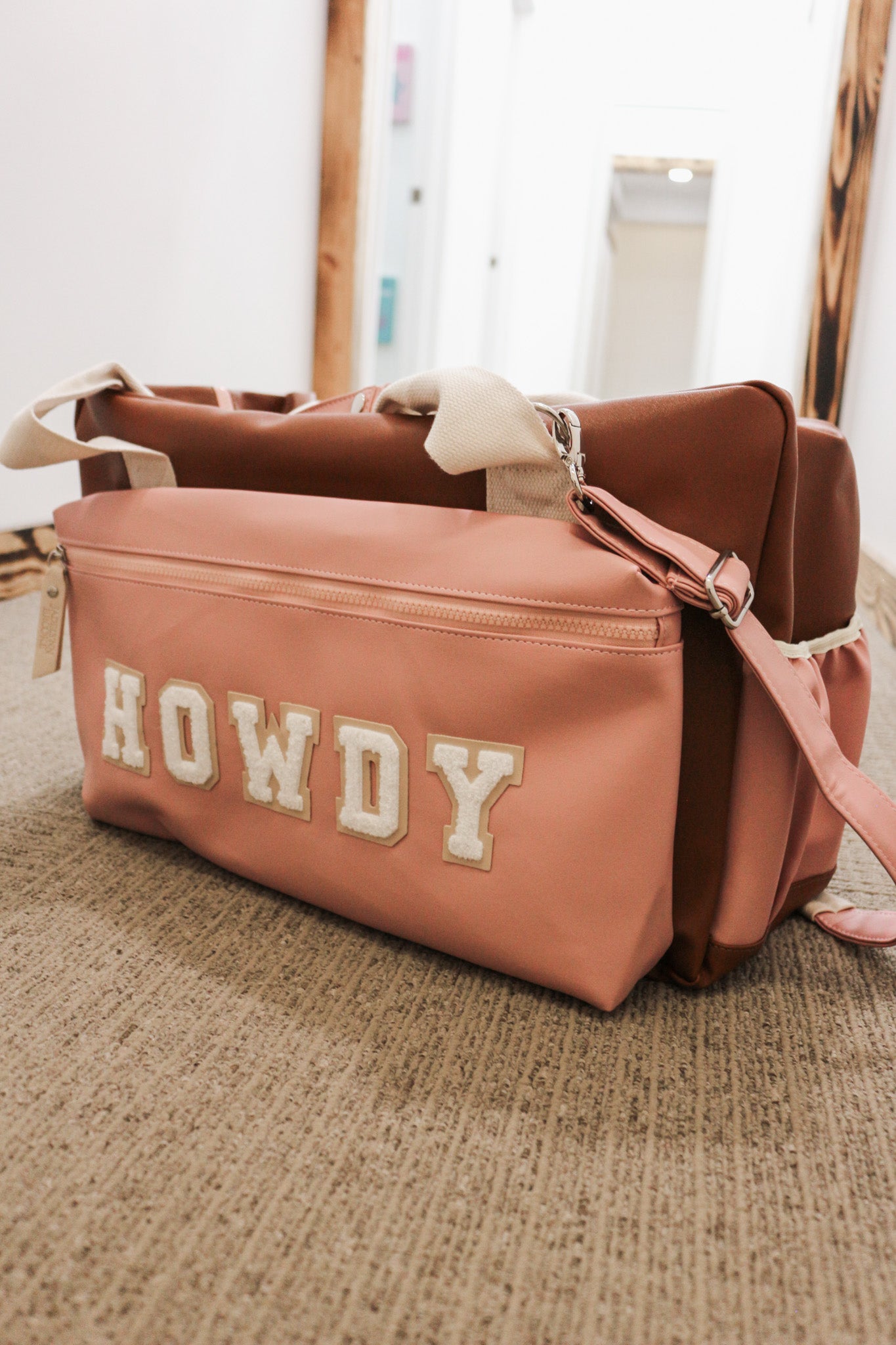 Howdy Rust Pink Duffle Bag