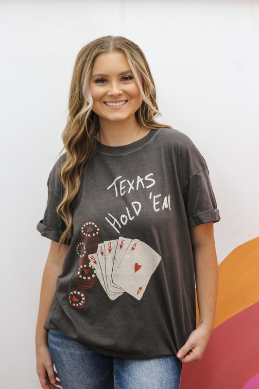 Texas Hold Em Black Graphic Tee