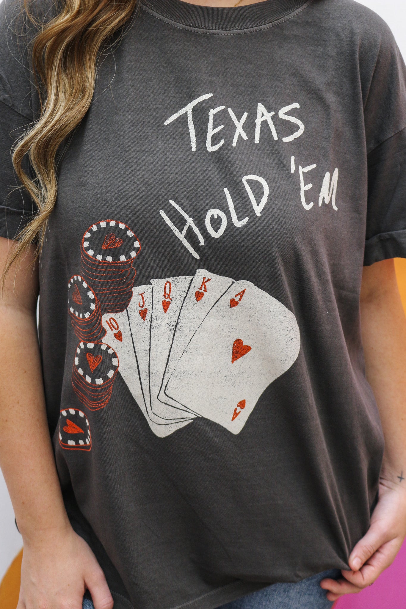 Texas Hold Em Black Graphic Tee