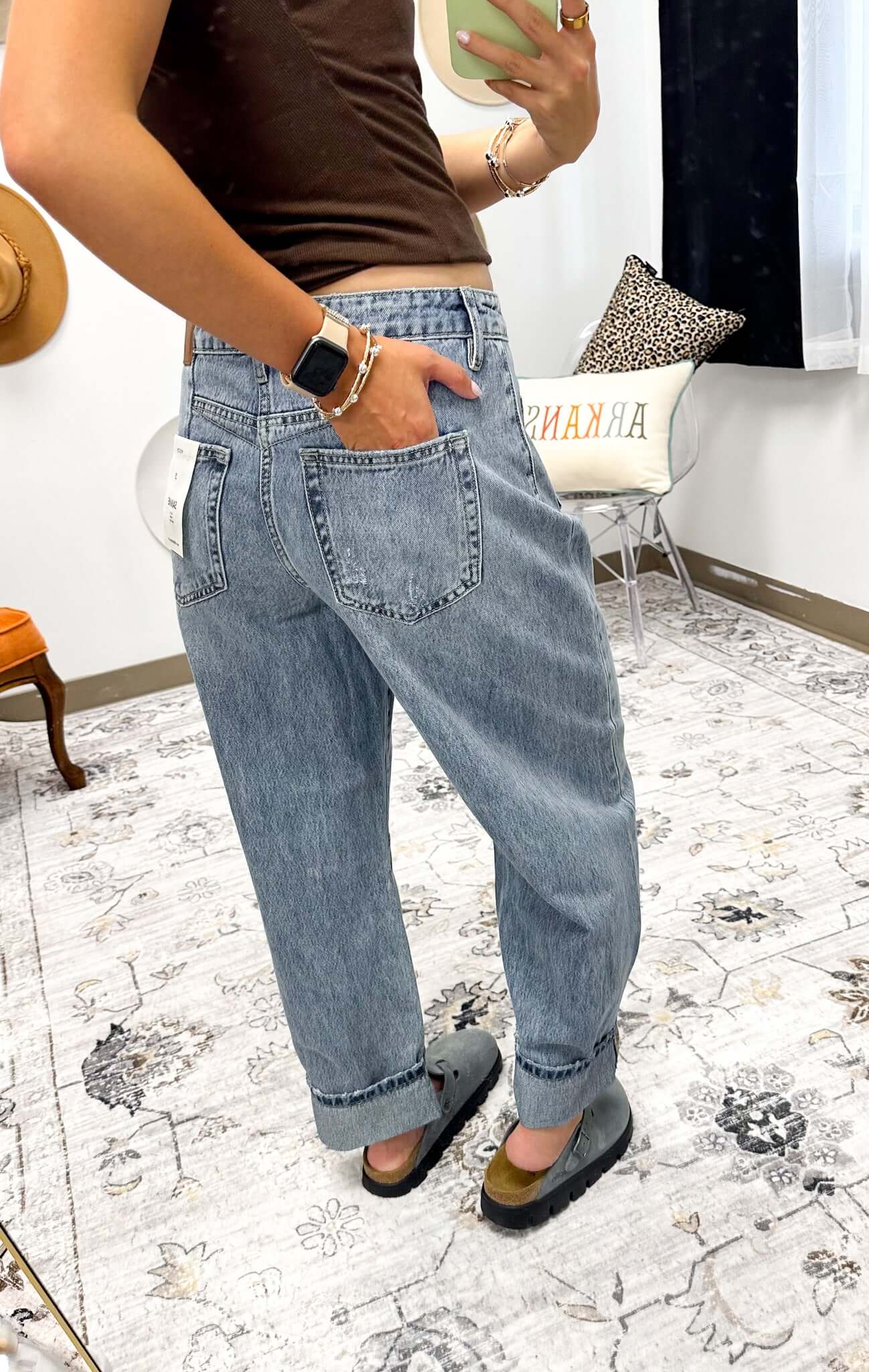 Sammie Medium Classic Cropped Barrel Jeans By Hidden