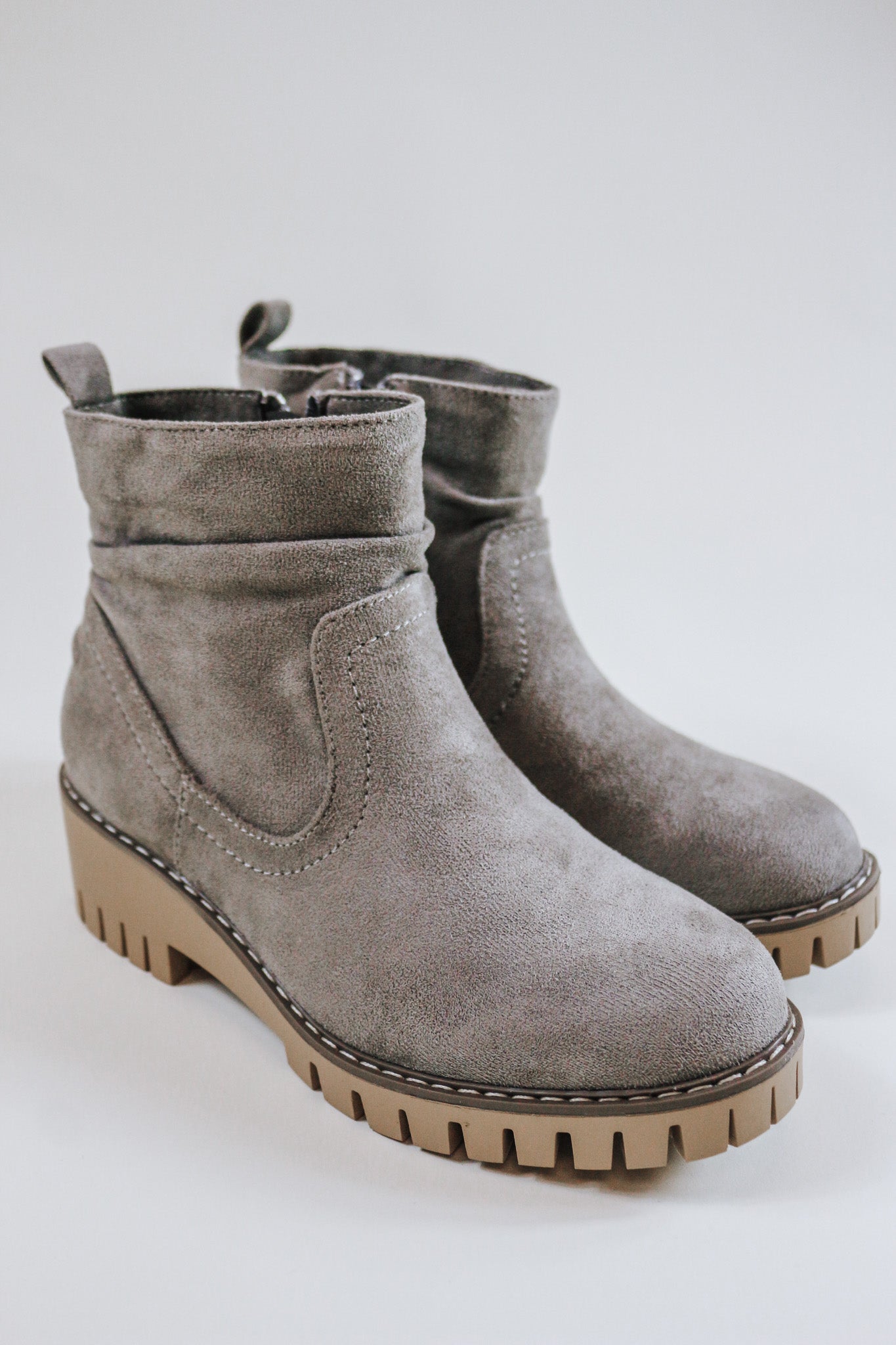 Dashing Grey Chunky Bootie