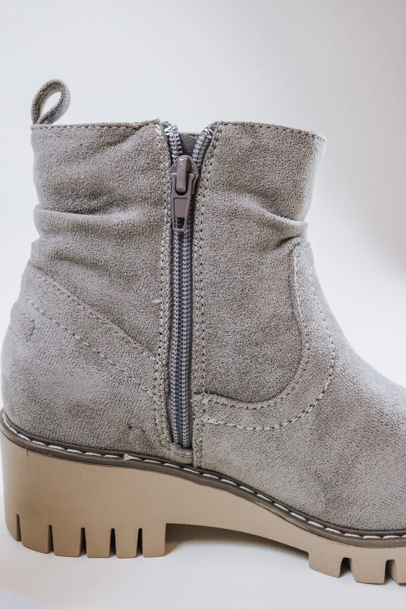 Dashing Grey Chunky Bootie