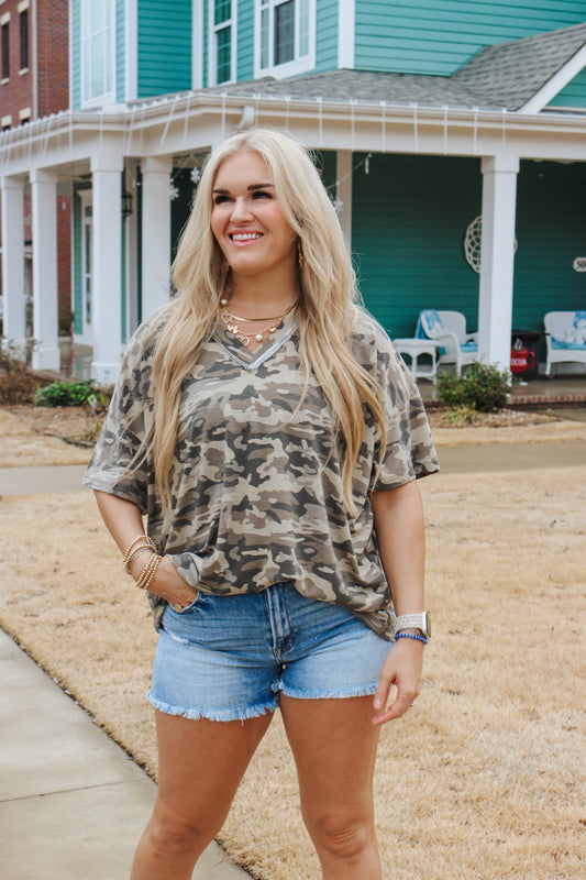 In Plain Sight Camo Top