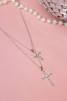 Charlie Paige Crucifix Double Cross Necklace