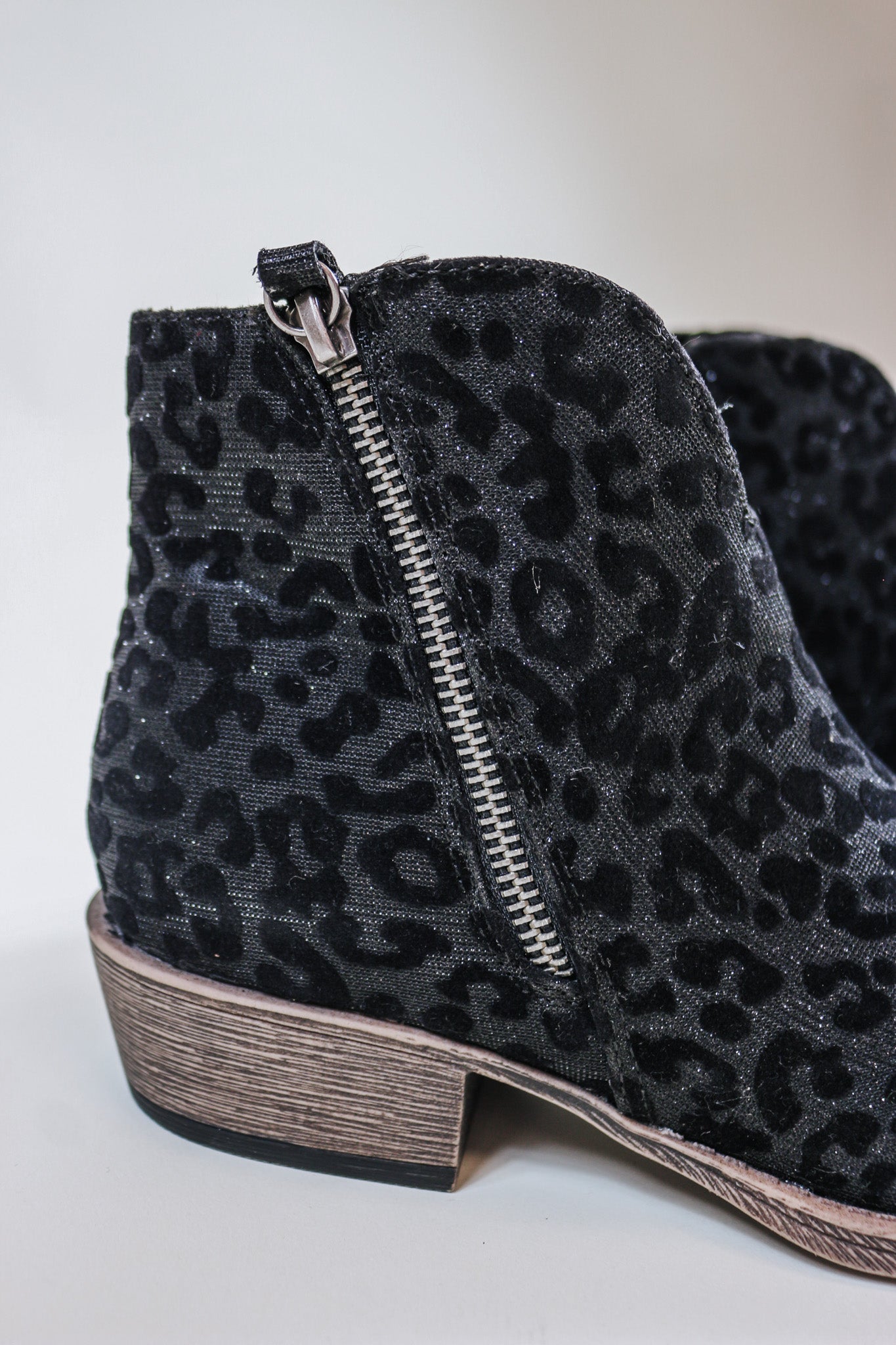 Charming Black Leopard Bootie