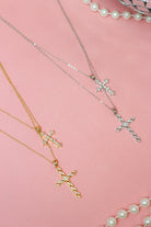 Charlie Paige Crucifix Double Cross Necklace