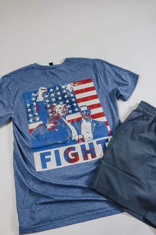 Trump Fight Blue Tee