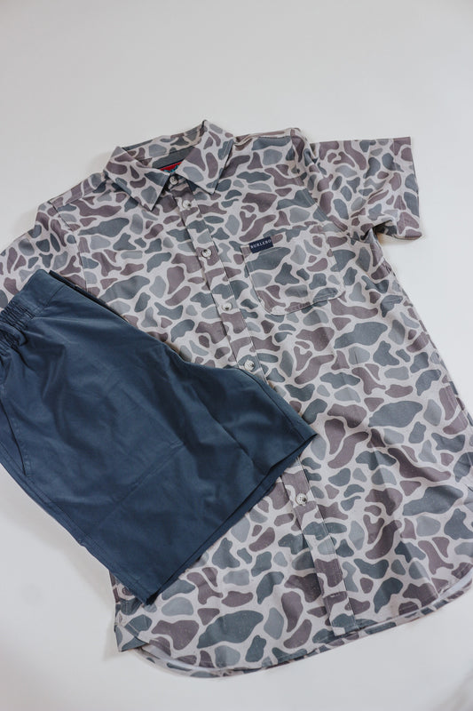 Men's Performance Button Up- Classic Camo