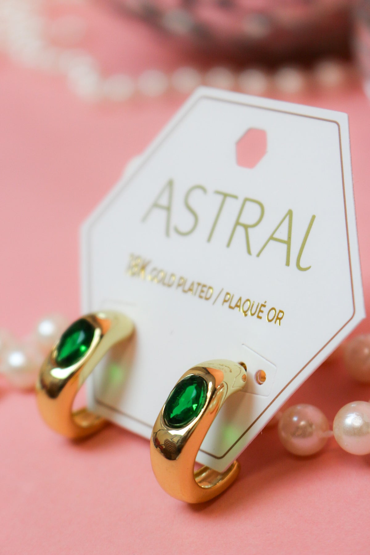 Charlie Paige Gold Dome Hoop Earrings