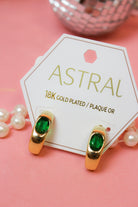Charlie Paige Gold Dome Hoop Earrings