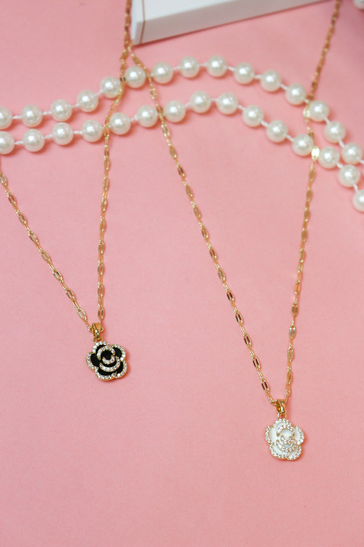 Charlie Paige Rose Bud Sparkle Necklace