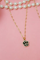 Charlie Paige Rose Bud Sparkle Necklace