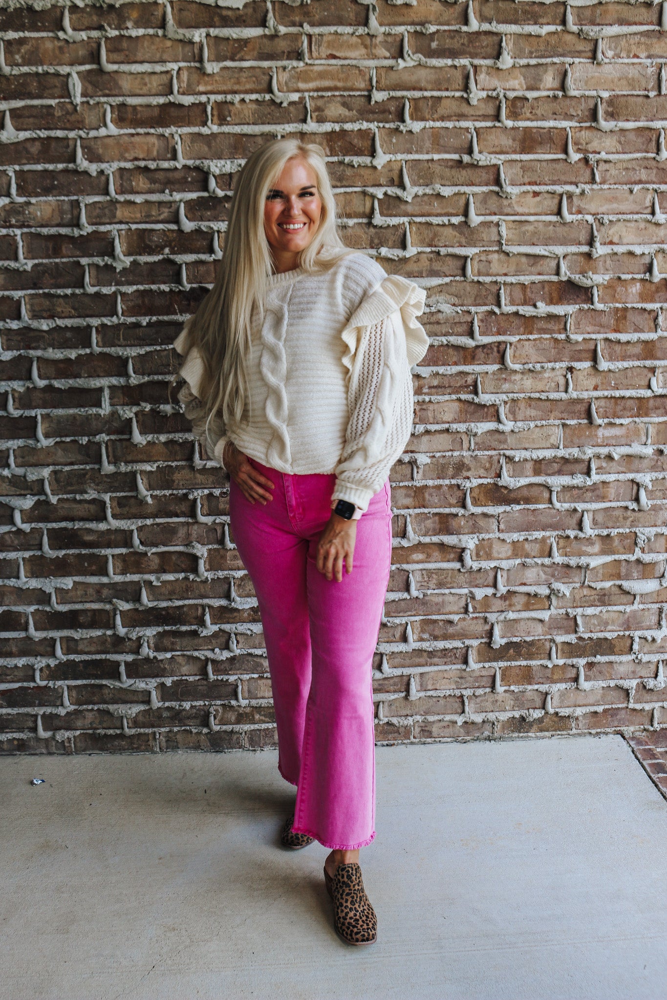 Willow Ruffle Sweater -2 Colors