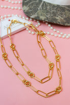 Charlie Paige Gold Paperclip Link Chain Necklace