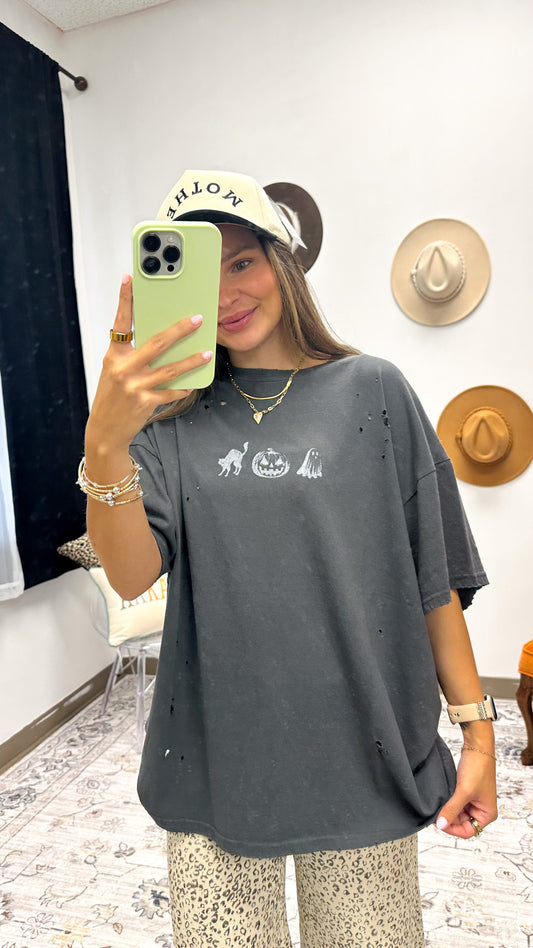 Halloween Trio Black Graphic Tee