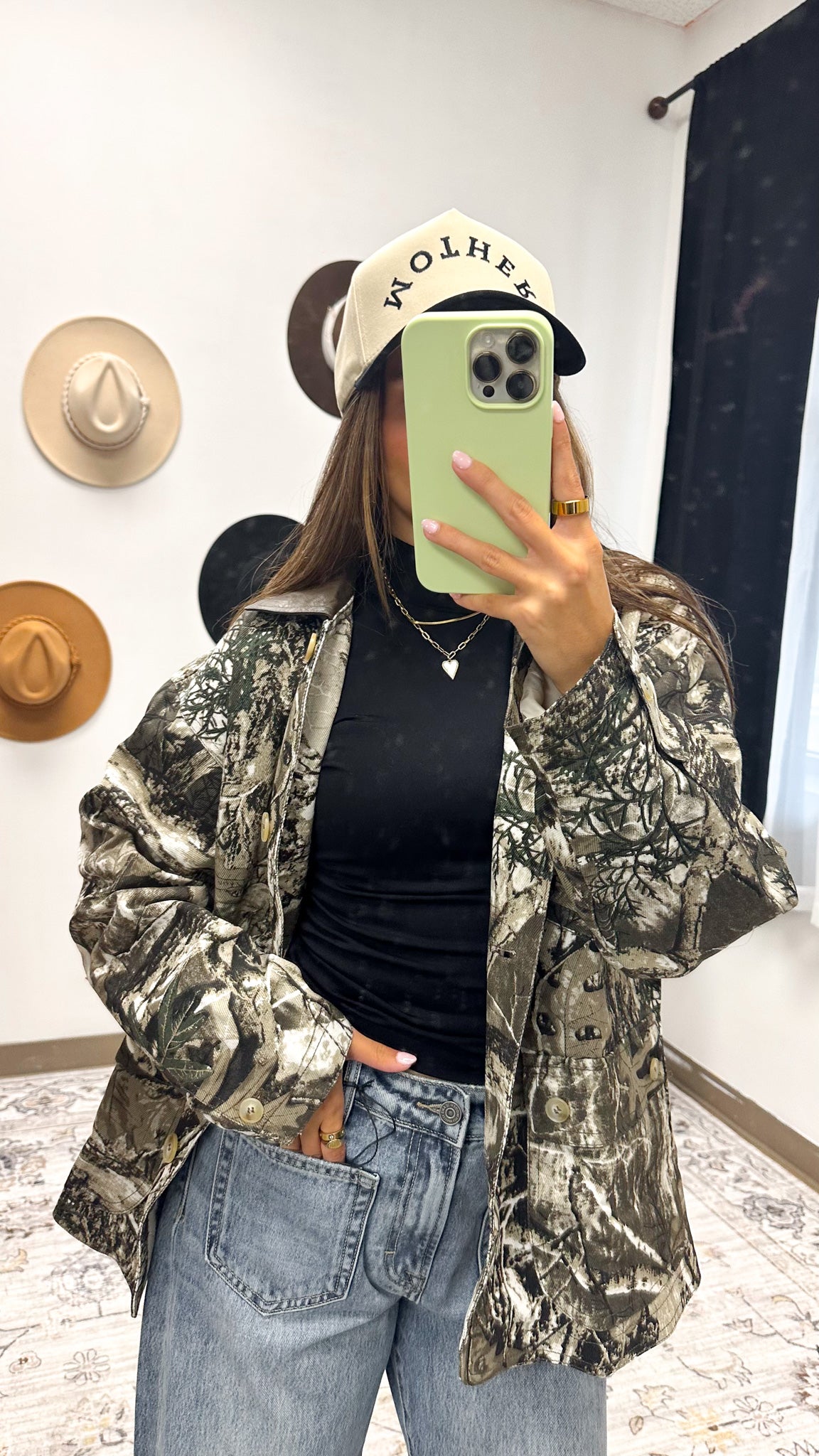 Silence Speaks Louder Khaki Camo Denim Jacket