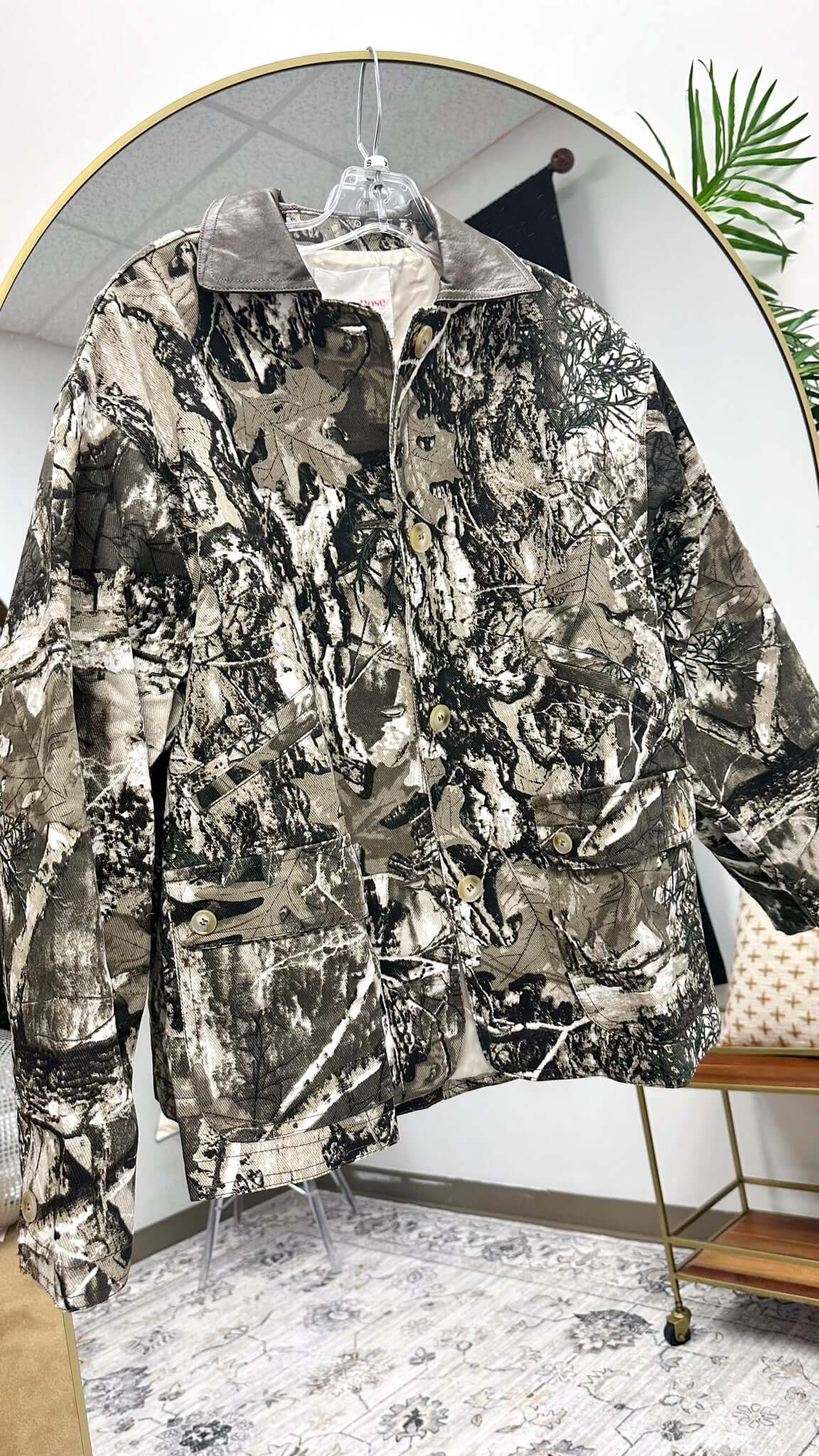 Silence Speaks Louder Khaki Camo Denim Jacket