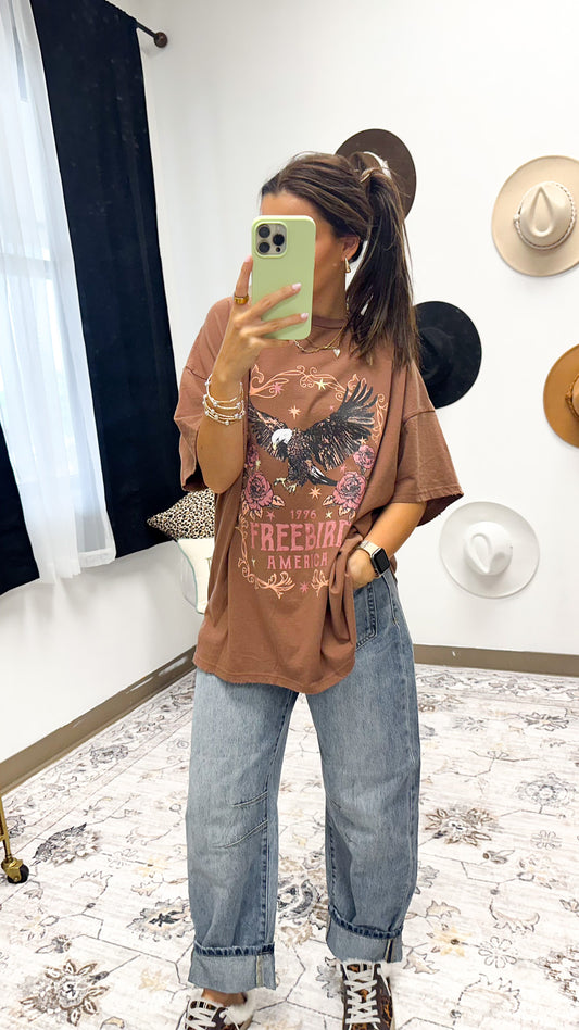 1996 Free Bird America Brown Graphic Tee