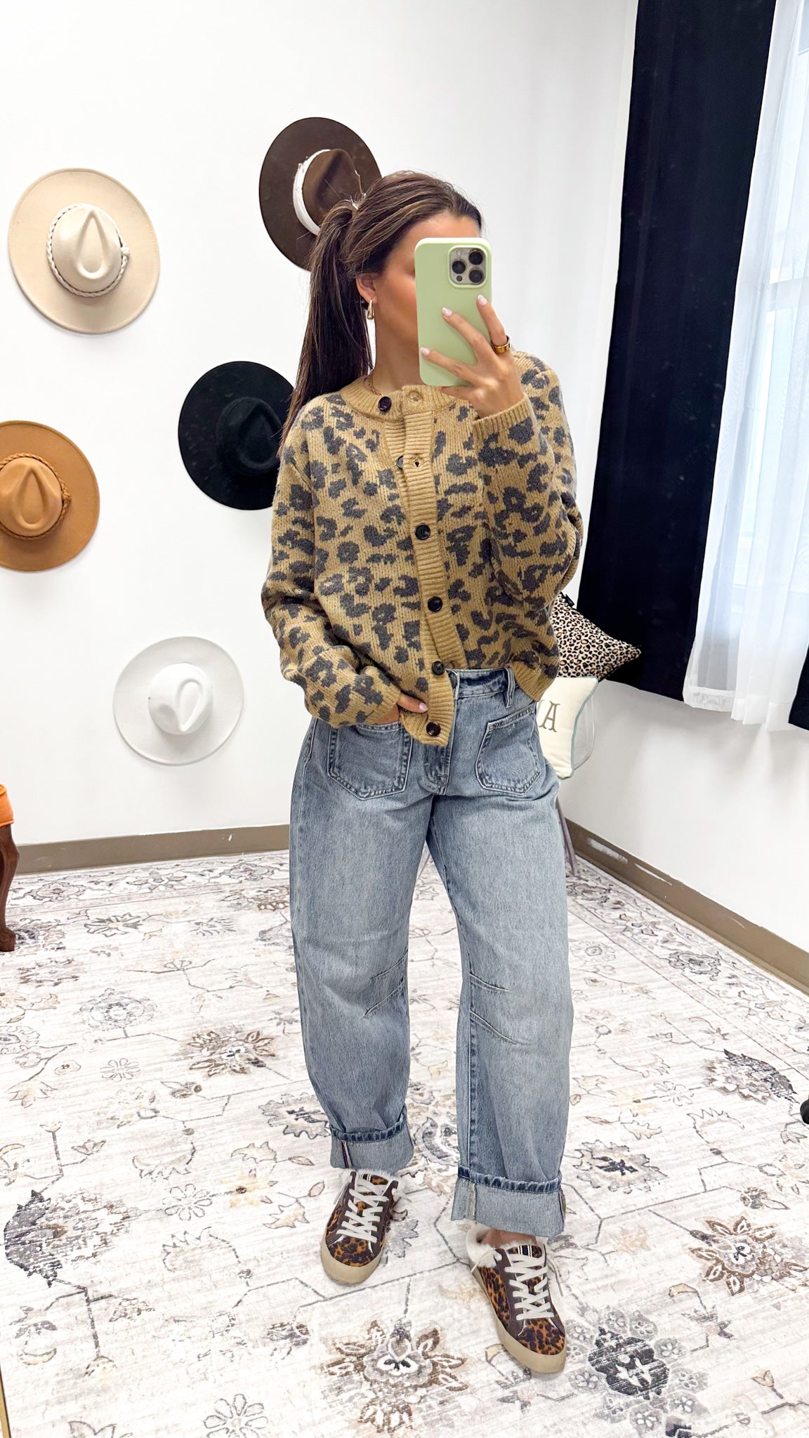 Coffee Talks Amina Leopard Sweater Cardigan