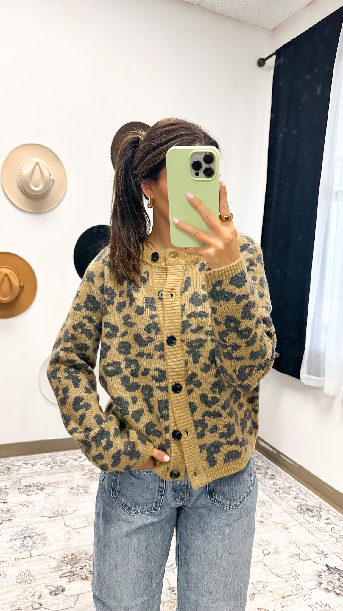 Coffee Talks Amina Leopard Sweater Cardigan