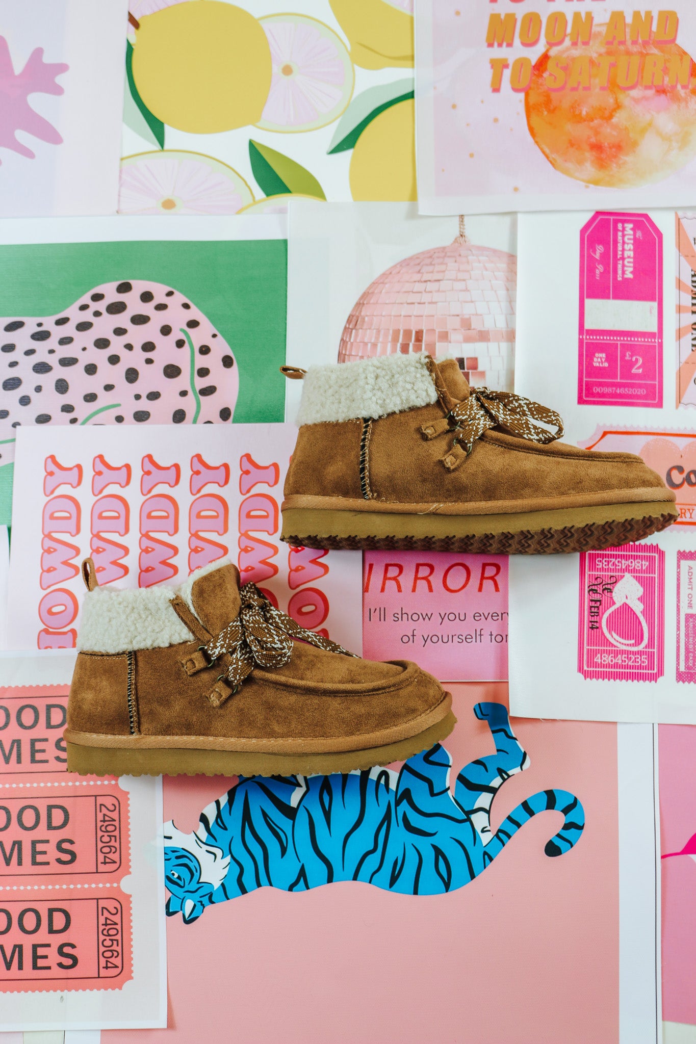 Cherilyn Tan Sherpa Suede Shoe By Very G