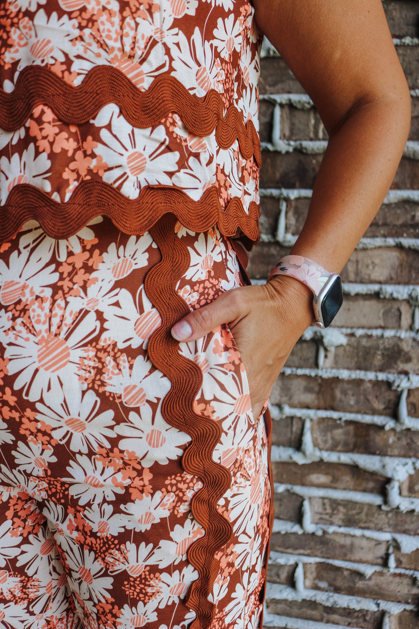 Touch Of Nature Brown Floral Jumpsuit