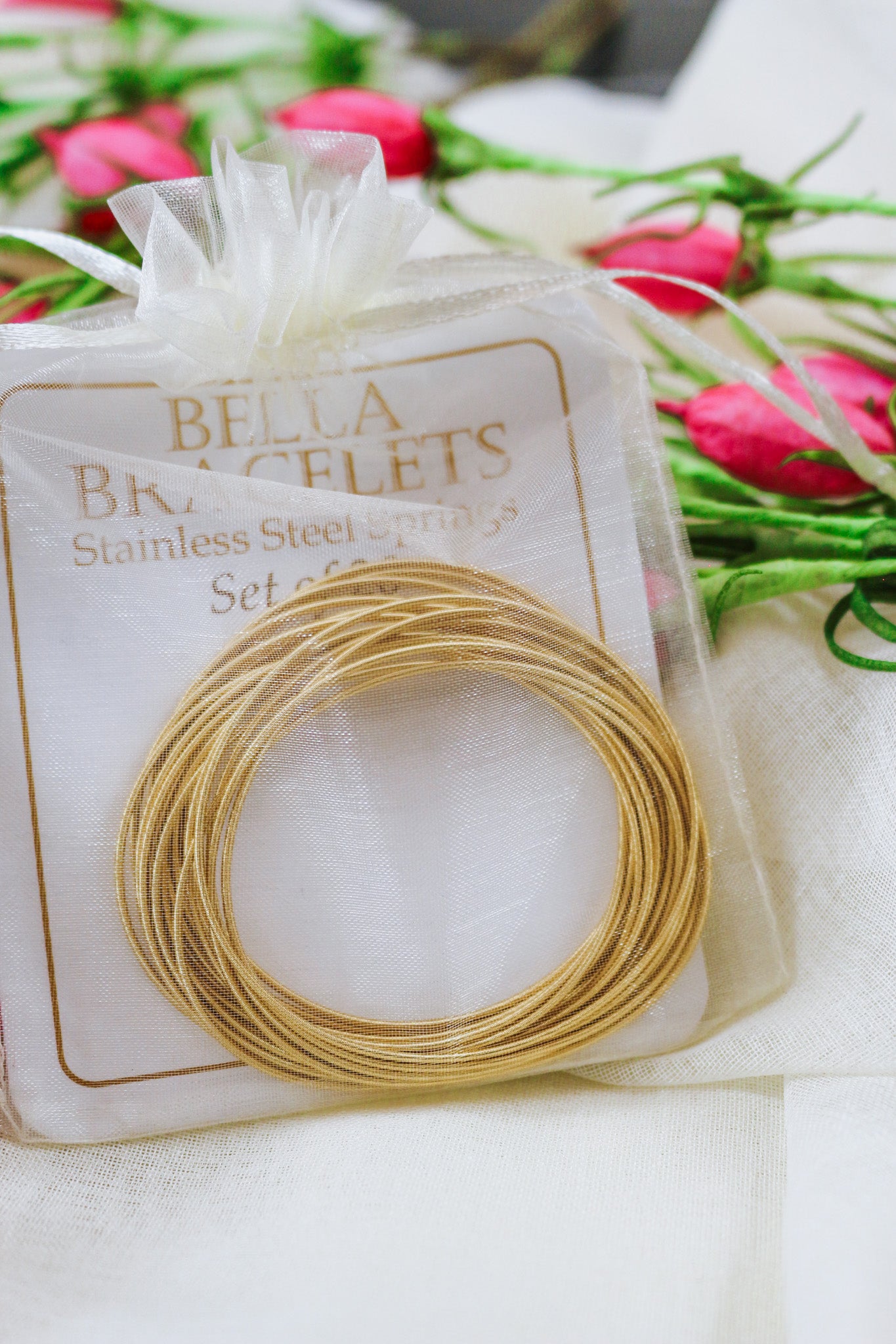 Bella Gold Guitar String Bracelets