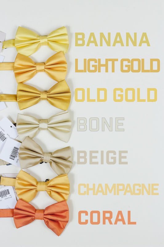 Light Gold Yellow Bow Tie