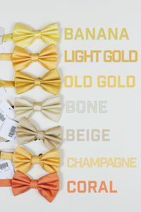 Champagne Yellow Bow Tie