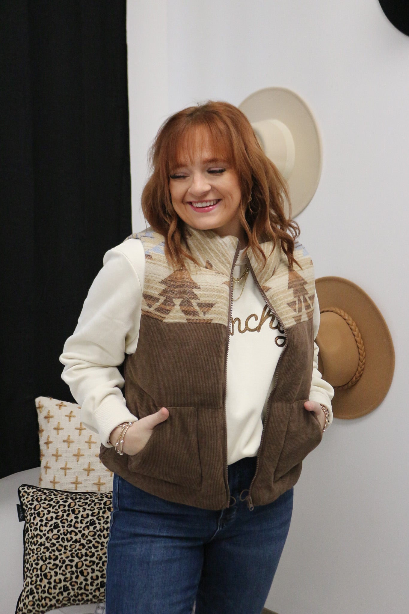 Stallion Crew Hooey Gardenia Cream Pullover