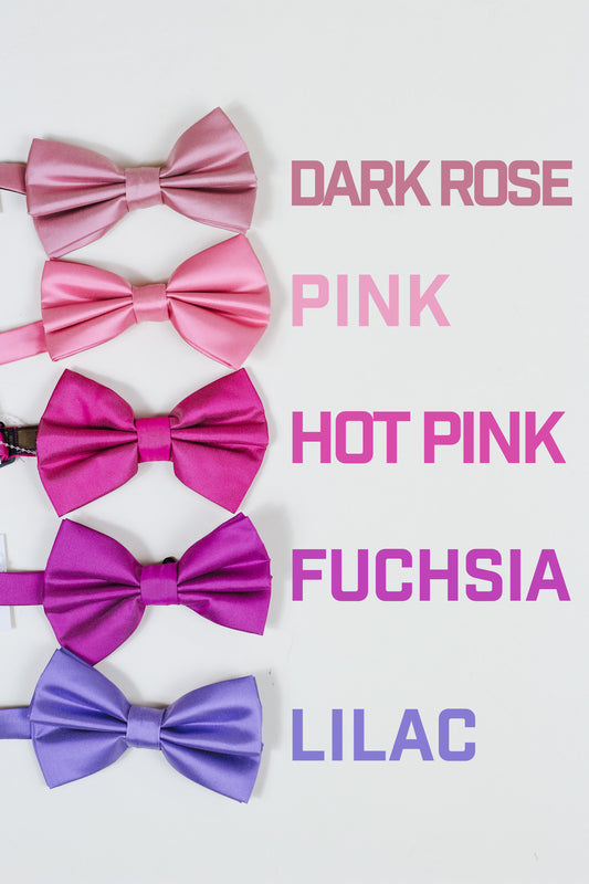 Dark Rose Pink Bow Tie