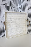 White Woven Tray -2 Sizes