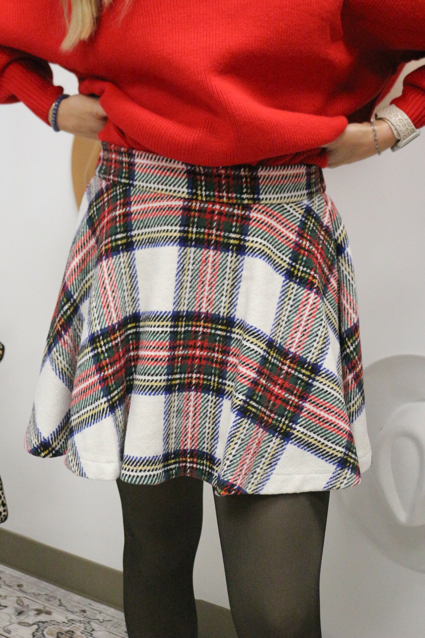 Brighter Spirits Plaid Skirt -2 Colors