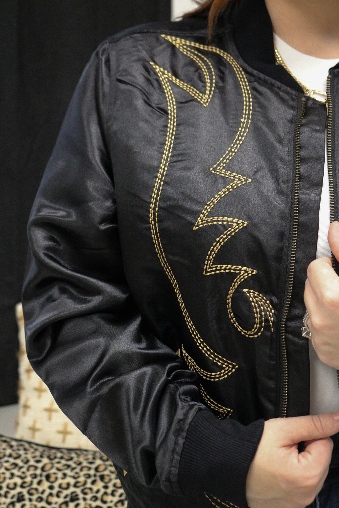 Cinch Women's Black Western Style Bomber Jacket